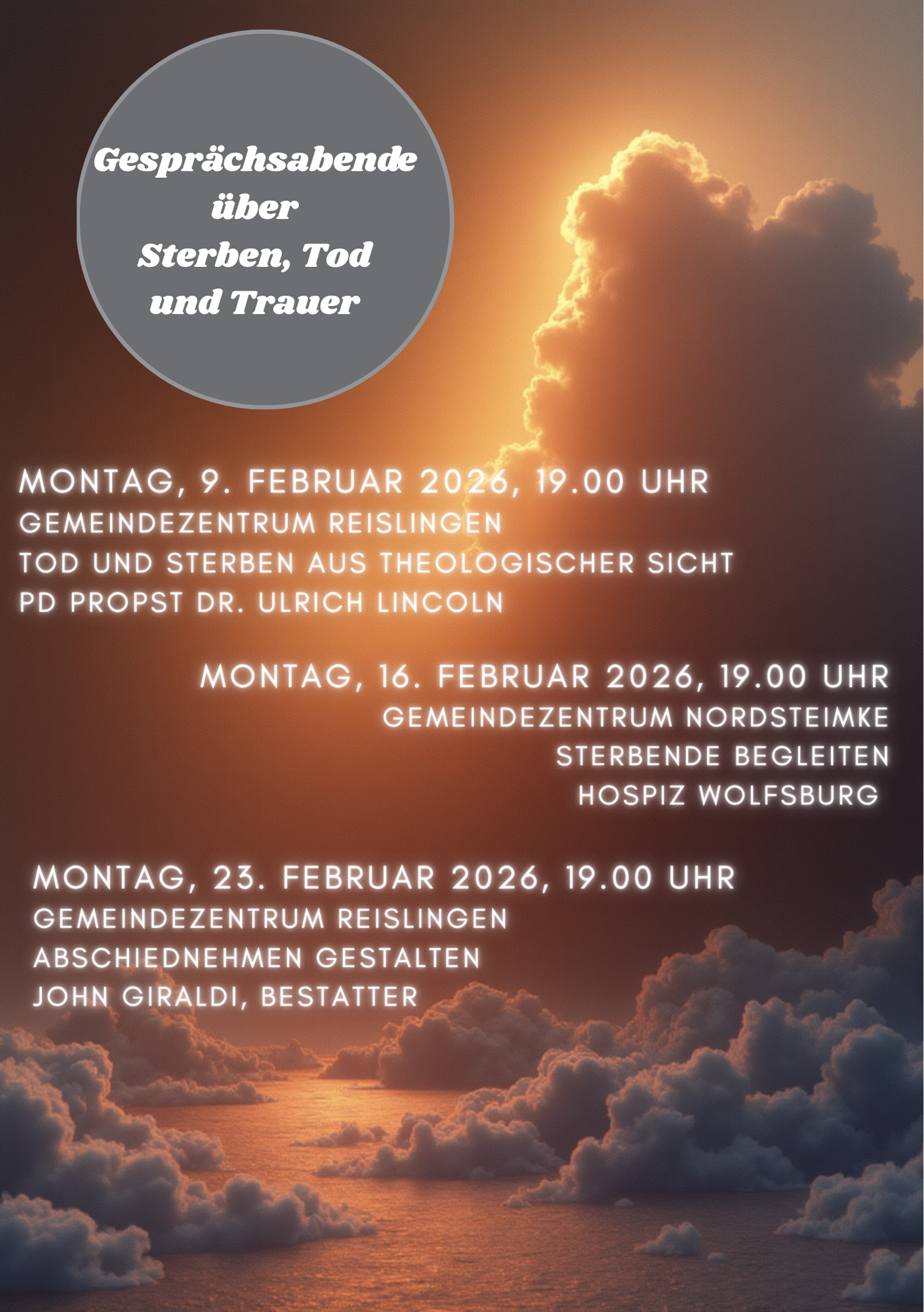 Gesprächsabende über Sterben, Tod und Trauer